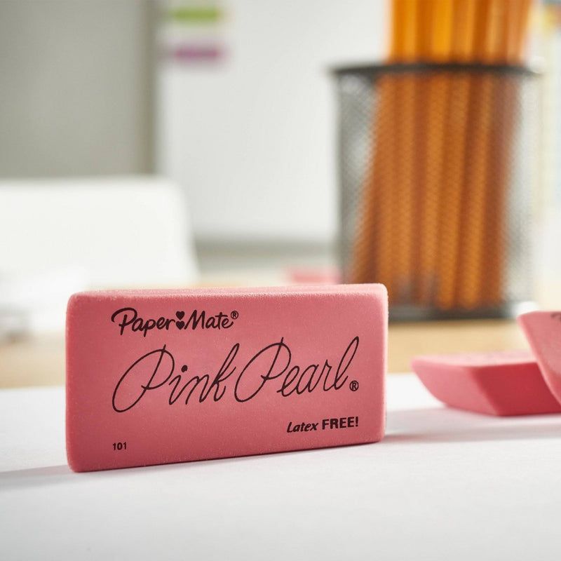 Paper Mate 3pk Pencil Erasers Pink Pearl