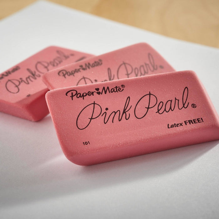 Paper Mate 3pk Pencil Erasers Pink Pearl