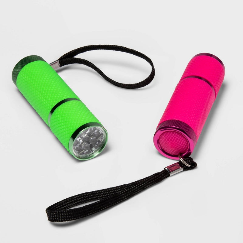 Kids' Flashlights 2pk Green Pink - Sun Squad™