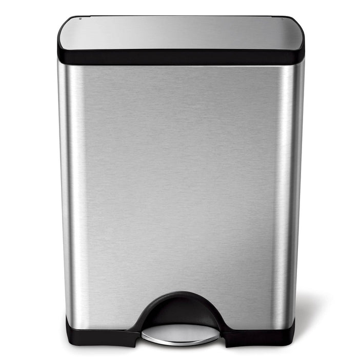 simplehuman 50L Rectangular Step Trash Can Brushed Stainless Steel (LOCAL PICKUP ONLY)