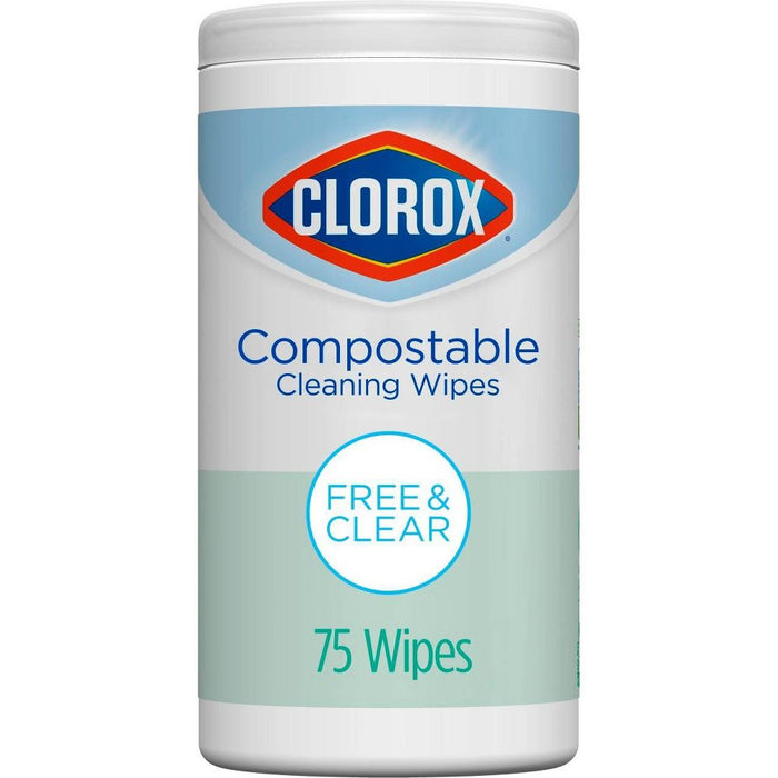 Clorox Compostable Wipes - Free & Clear - 75ct