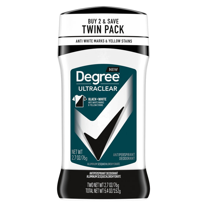 2 Pack Degree Men Ultraclear Black + White 72-Hour Antiperspirant & Deodorant