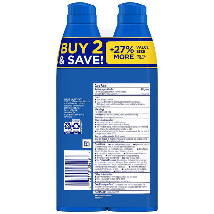 Coppertone Sport Sunscreen Spray - SPF 30 - 2pk