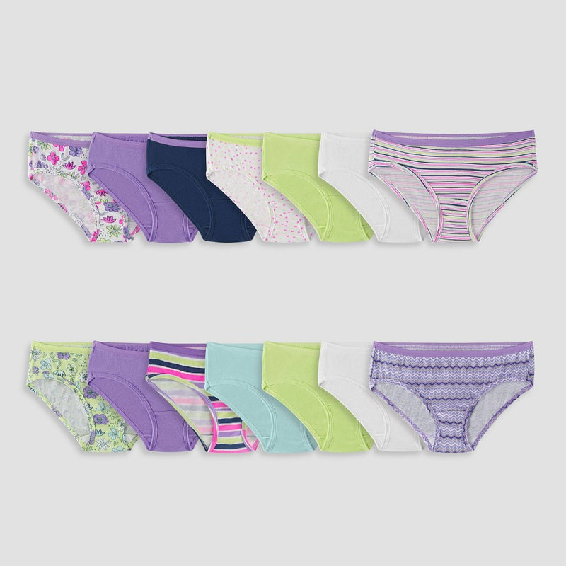 Fruit of the Loom Girls' 14pk Cotton Hipster - Colors May Vary 10