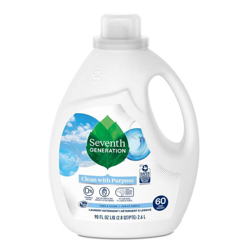 Seventh Generation Liquid Laundry Detergent - Free & Clear - 90 fl oz/60 Loads