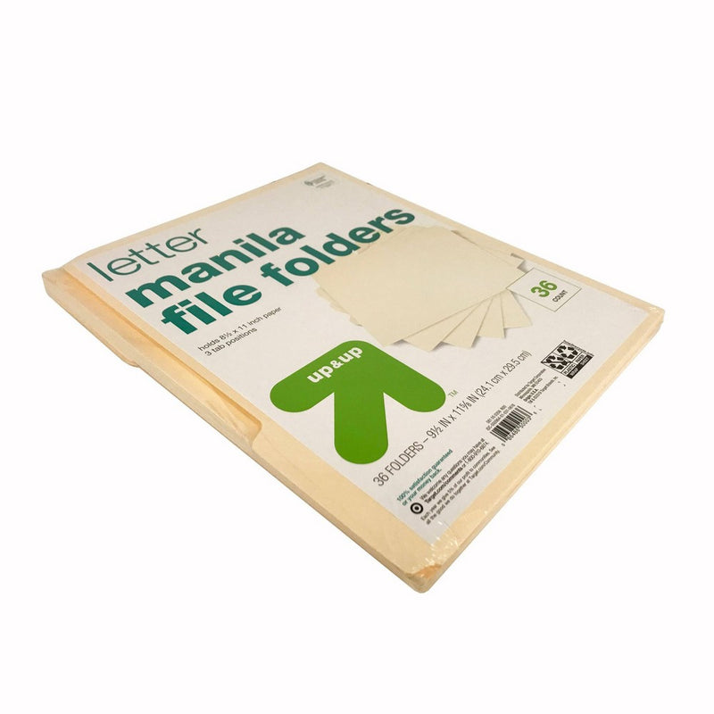 36ct Manila File Folders - up & up™