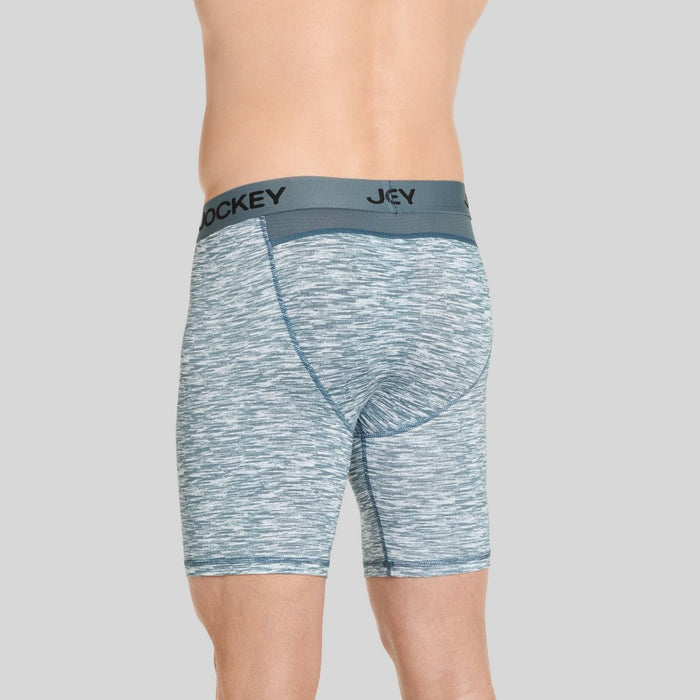 Jockey Generation™ Men's Performance Microfiber Sport 2pk Long Leg Boxer Briefs - Black/Gray S