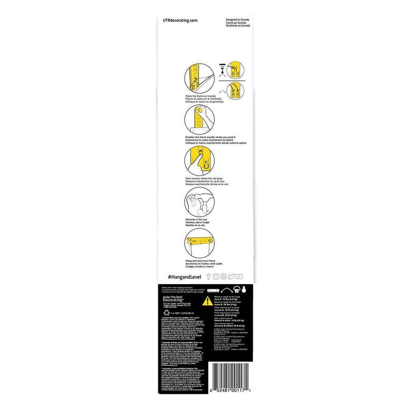 Under the Roof Decorating Hang & Level The Picture Hanging Tool