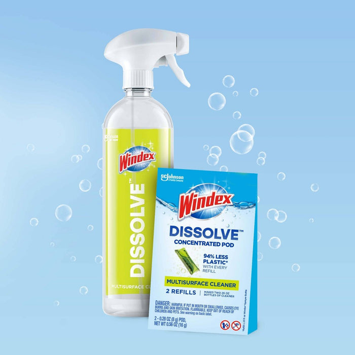 Windex Dissolve Pods Multi Surface Cleaner Refill - 0.56 fl oz/2pk