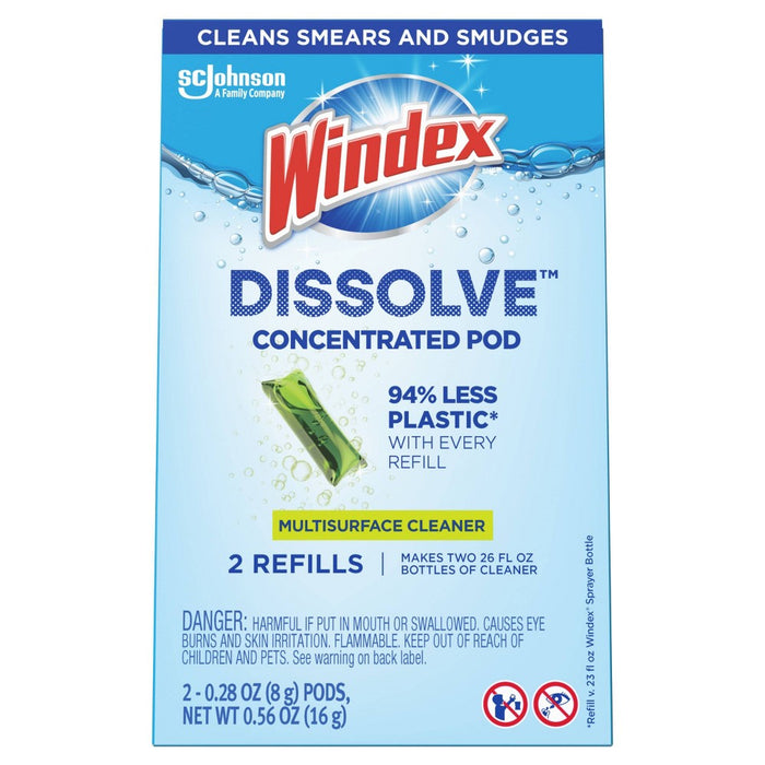 Windex Dissolve Pods Multi Surface Cleaner Refill - 0.56 fl oz/2pk