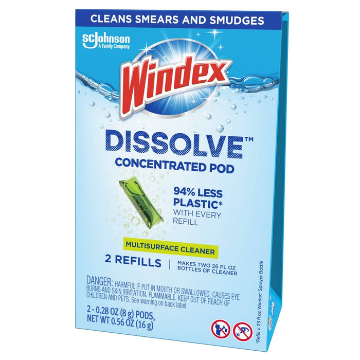 Windex Dissolve Pods Multi Surface Cleaner Refill - 0.56 fl oz/2pk
