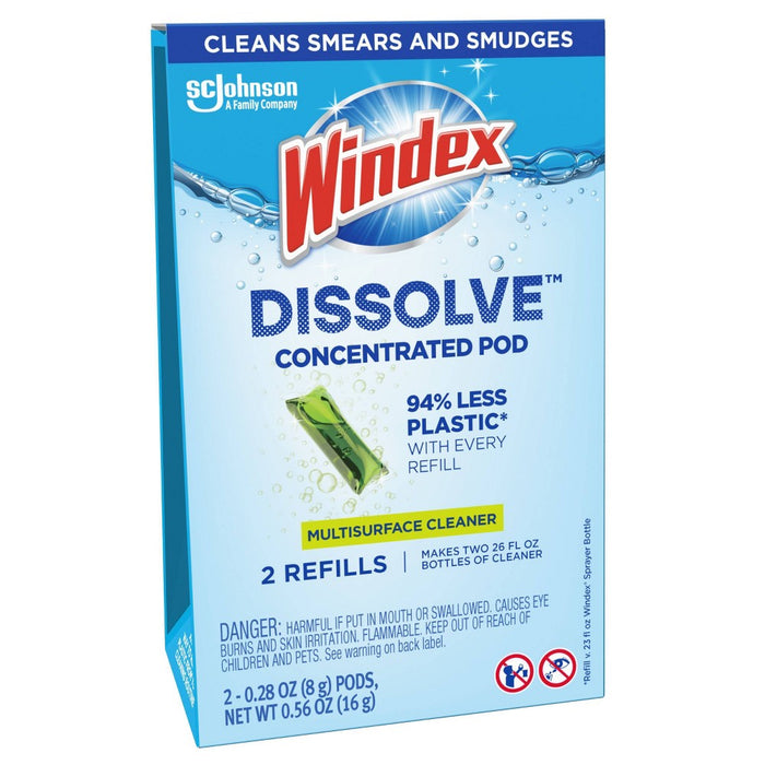 Windex Dissolve Pods Multi Surface Cleaner Refill - 0.56 fl oz/2pk