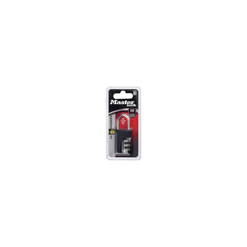 Master Lock Padlock, Set Your Own Combination Luggage Lock, 1-3/16" Wide, 647D