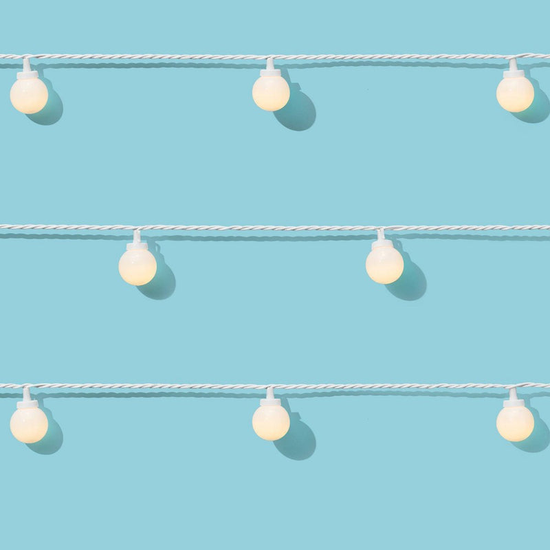 10ct LED Frosted Globes with White Wire - Sun Squad™