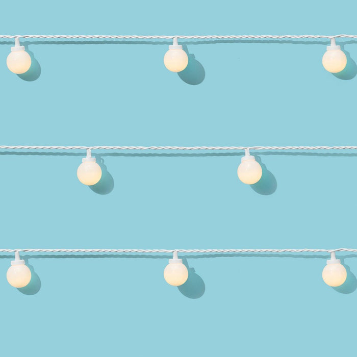 10ct LED Frosted Globes with White Wire - Sun Squad™