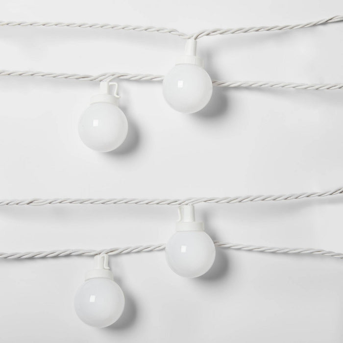 10ct LED Frosted Globes with White Wire - Sun Squad™