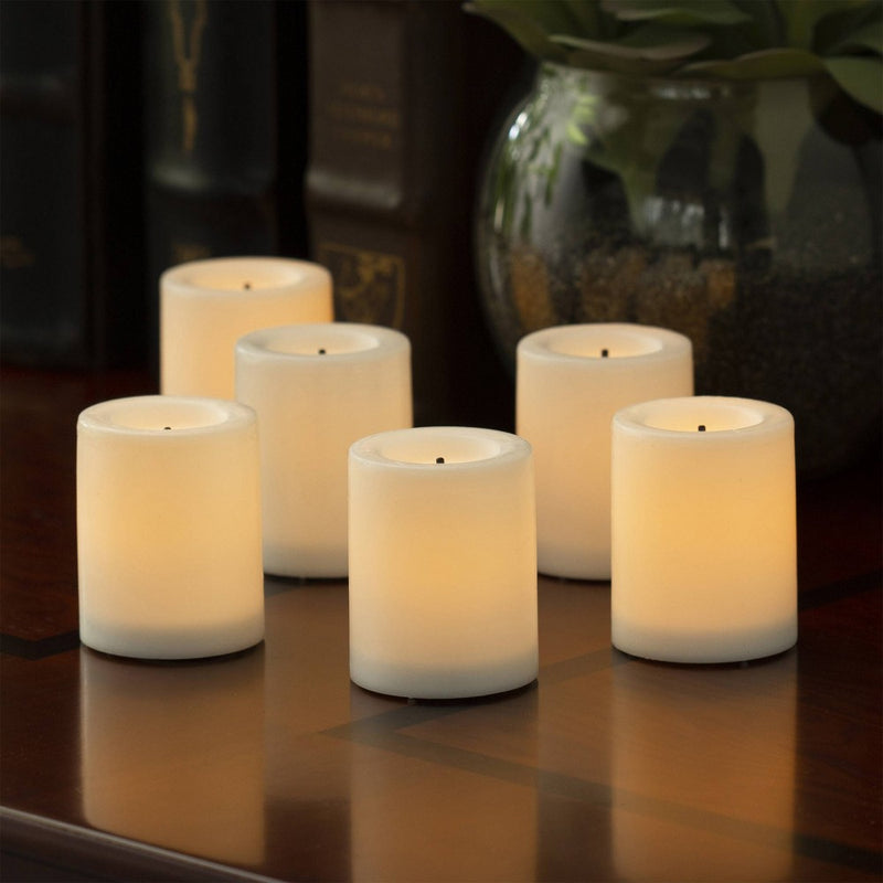 6pk LED Flameless Tea Lights - White - Sun Squad™