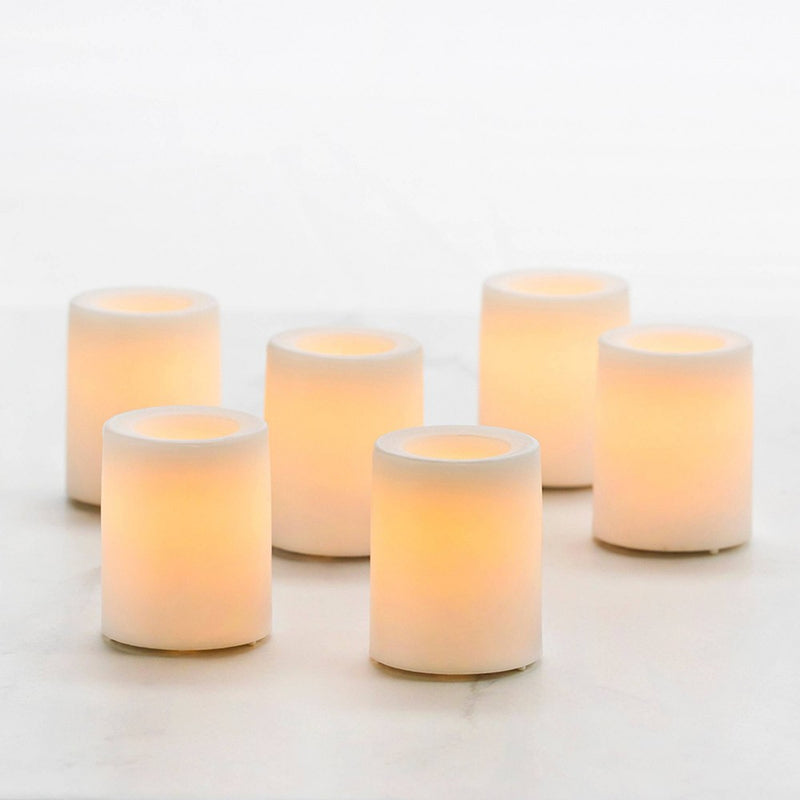 6pk LED Flameless Tea Lights - White - Sun Squad™