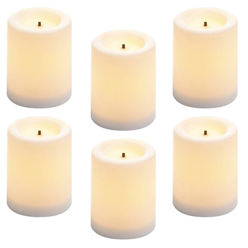 6pk LED Flameless Tea Lights - White - Sun Squad™