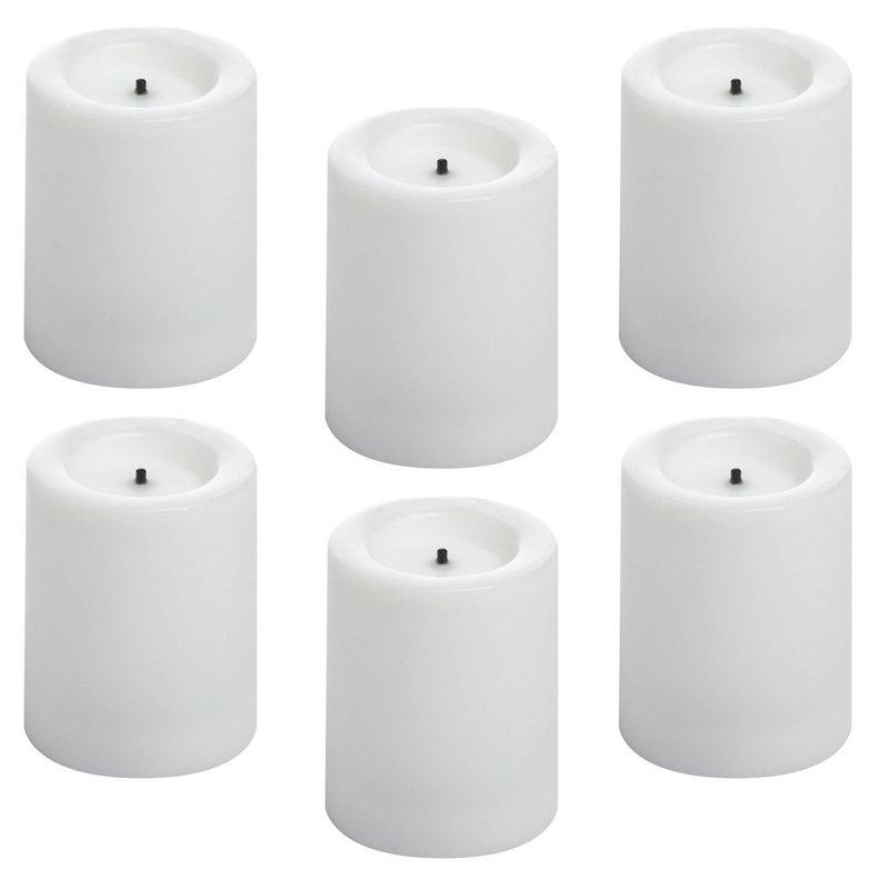 6pk LED Flameless Tea Lights - White - Sun Squad™