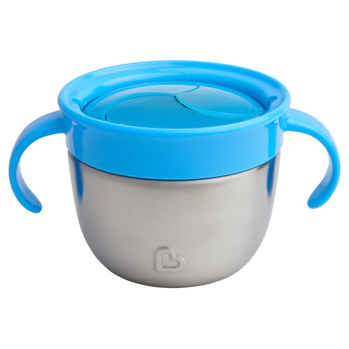 Munchkin Snack+ Stainless Steel Snack Catcher with Lid - Blue