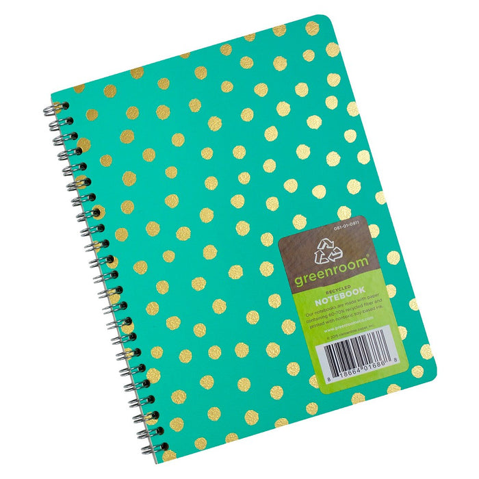Spiral Notebook 1 Subject College Ruled Polka Dot (Designs May Vary) - Greenroom