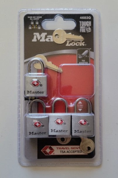 Master Lock 4pk 22mm Key Lock