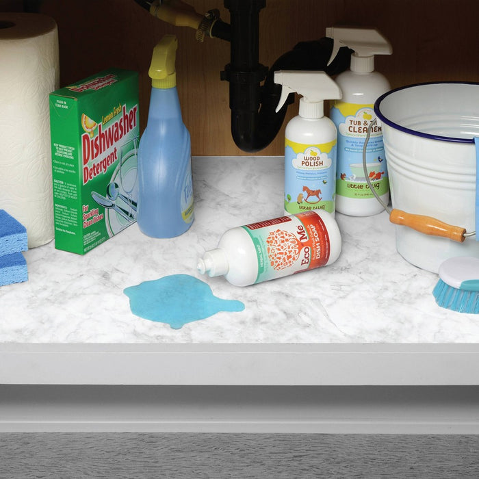 Con-Tact 24" x 4' Under Sink Mat Carrara Marble