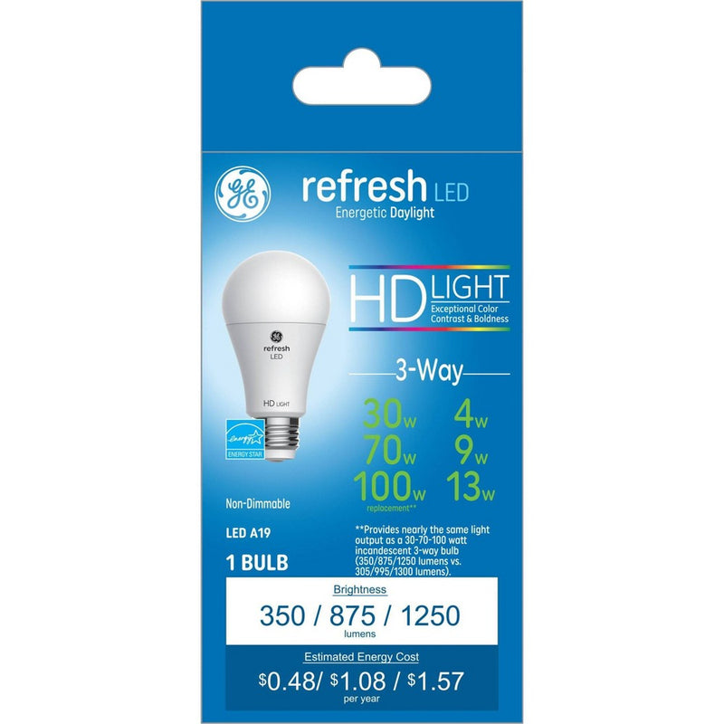 GE Refresh LED 3-Way HD Light Bulb Daylight