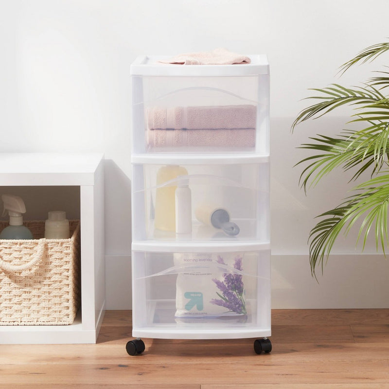 3 Drawer Medium Cart White - Brightroom™ (LOCAL PICKUP ONLY)