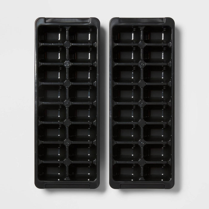 Plastic 2pk Ice Tray Black - Room Essentials™