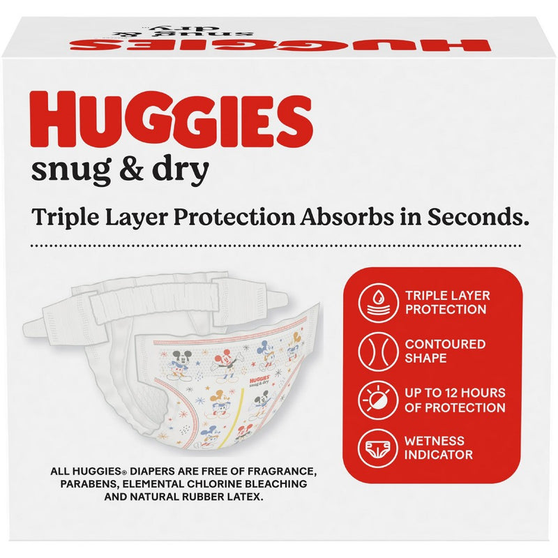 Huggies Snug & Dry Baby Disposable Diapers Super Pack - Size 1 - 108ct-