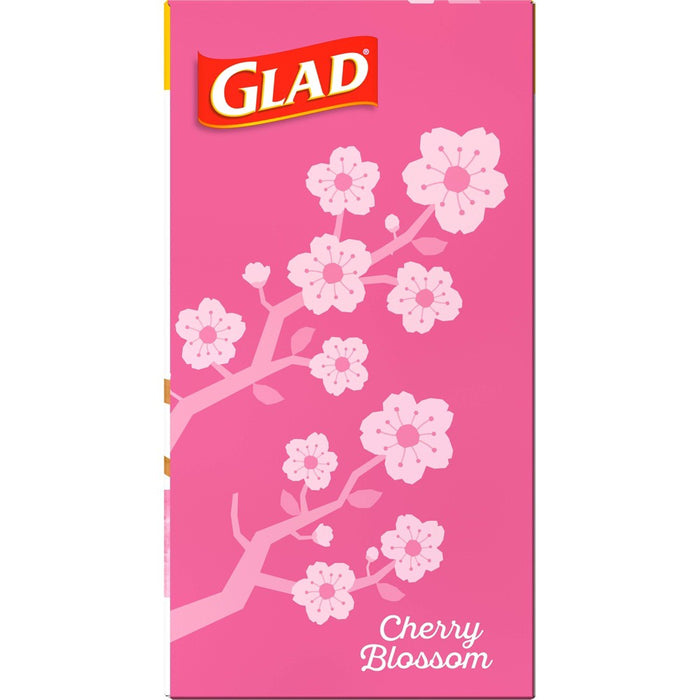 Glad ForceFlexPlus Tall Kitchen Drawstring Pink Trash Bags - Cherry Blossom - 13 Gallon/90ct