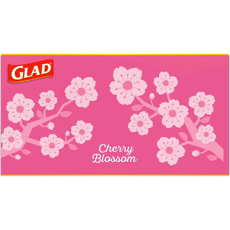 Glad ForceFlexPlus Tall Kitchen Drawstring Pink Trash Bags - Cherry Blossom - 13 Gallon/90ct