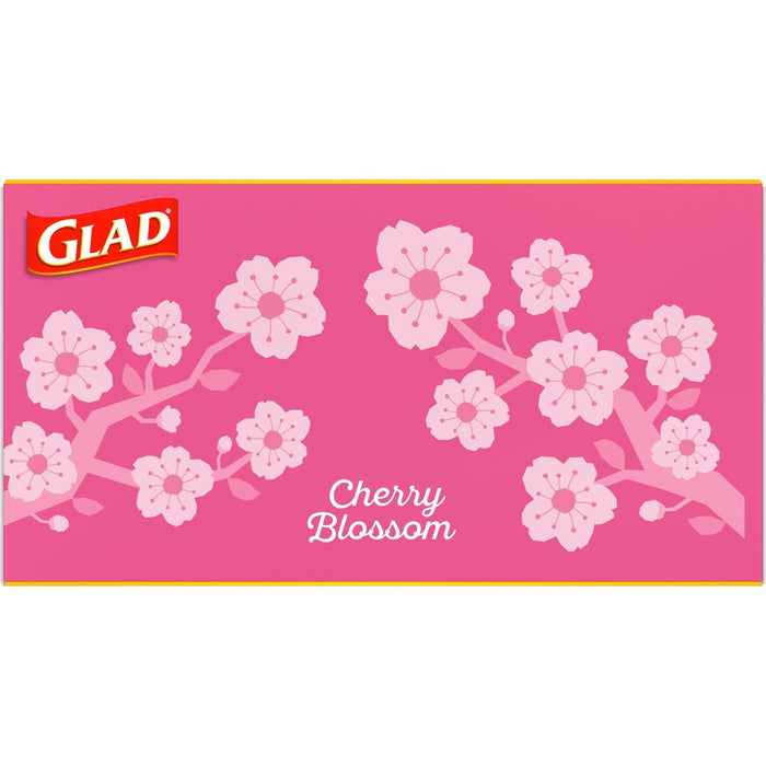 Glad ForceFlexPlus Tall Kitchen Drawstring Pink Trash Bags - Cherry Blossom - 13 Gallon/90ct