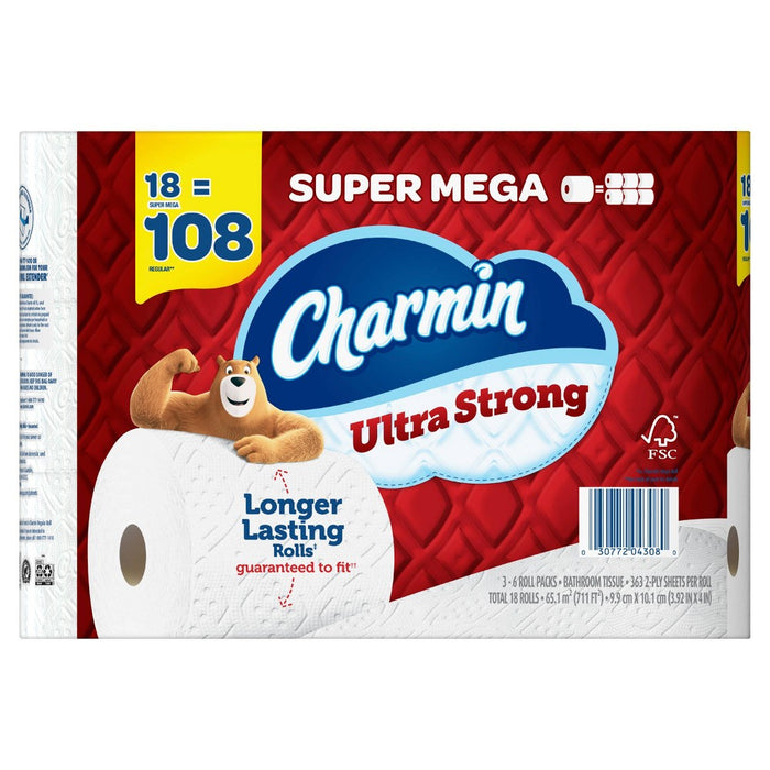 Charmin Ultra Strong Toilet Paper - 18 Super Mega Rolls