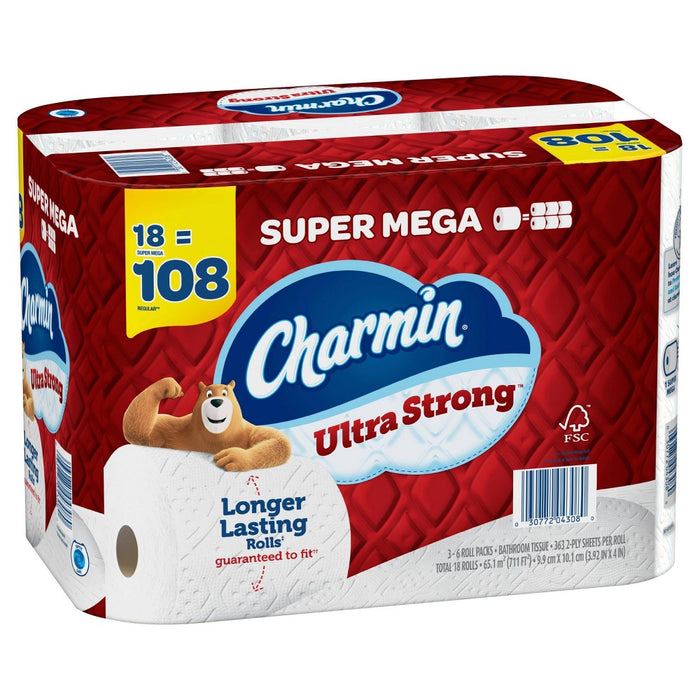 Charmin Ultra Strong Toilet Paper - 18 Super Mega Rolls