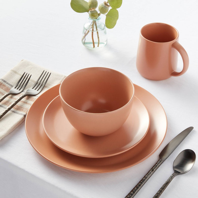 16pc Stoneware Acton Dinnerware Set Brown - Threshold™ (LOCAL PICKUP ONLY)
