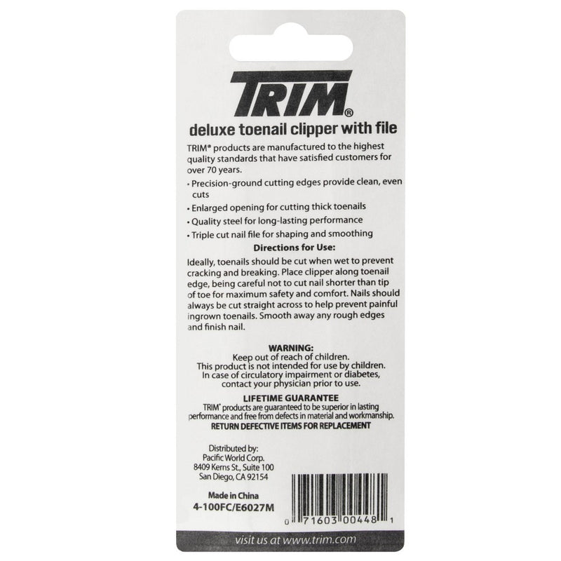 Trim Neat Feet Deluxe Toenail Clipper with File