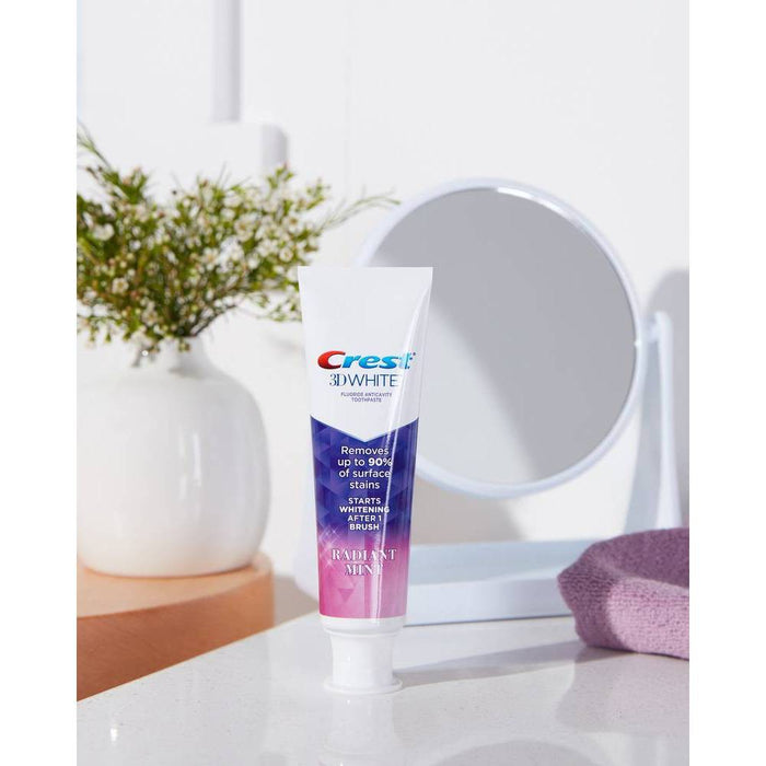 Crest 3D White Radiant Mint Teeth Whitening Toothpaste - 3.8 oz
