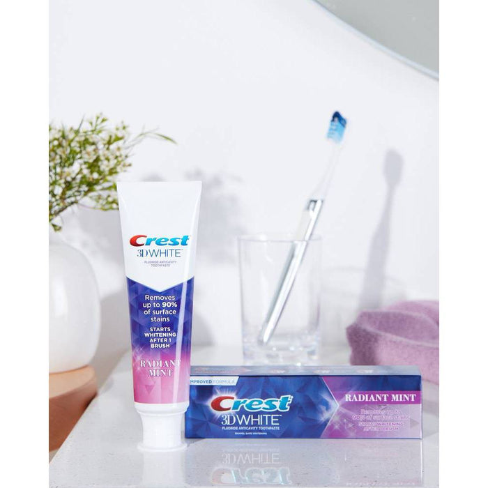 Crest 3D White Radiant Mint Teeth Whitening Toothpaste - 3.8 oz
