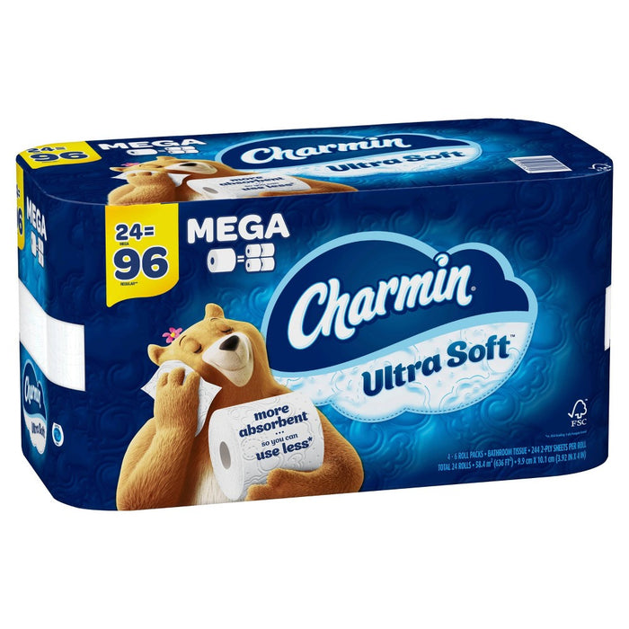 Charmin Ultra Soft Toilet Paper - 24 Mega Rolls
