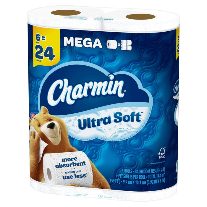 Charmin Ultra Soft Toilet Paper - 6 Mega Rolls