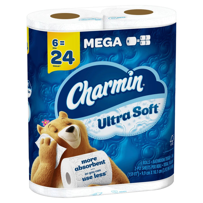 Charmin Ultra Soft Toilet Paper - 6 Mega Rolls
