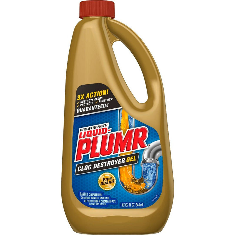 Liquid-Plumr Pro-Strength Clog Remover Full Clog Destroyer 32oz