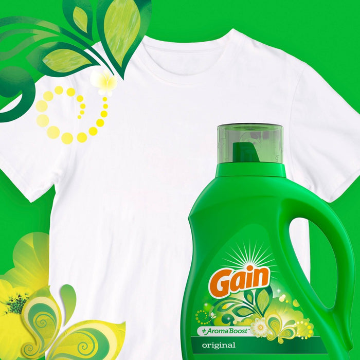 Gain + Aroma Boost Original Scent HE Compatible Liquid Laundry Detergent - 113 fl oz