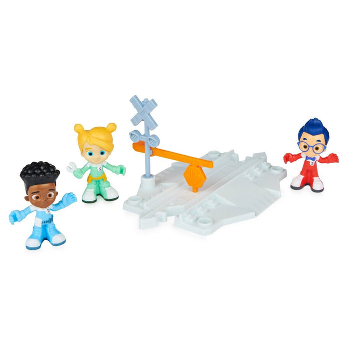 Mighty Express Mini Figures 3pk with Train Track Piece