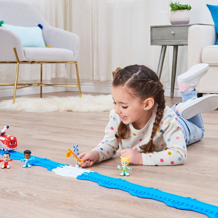 Mighty Express Mini Figures 3pk with Train Track Piece