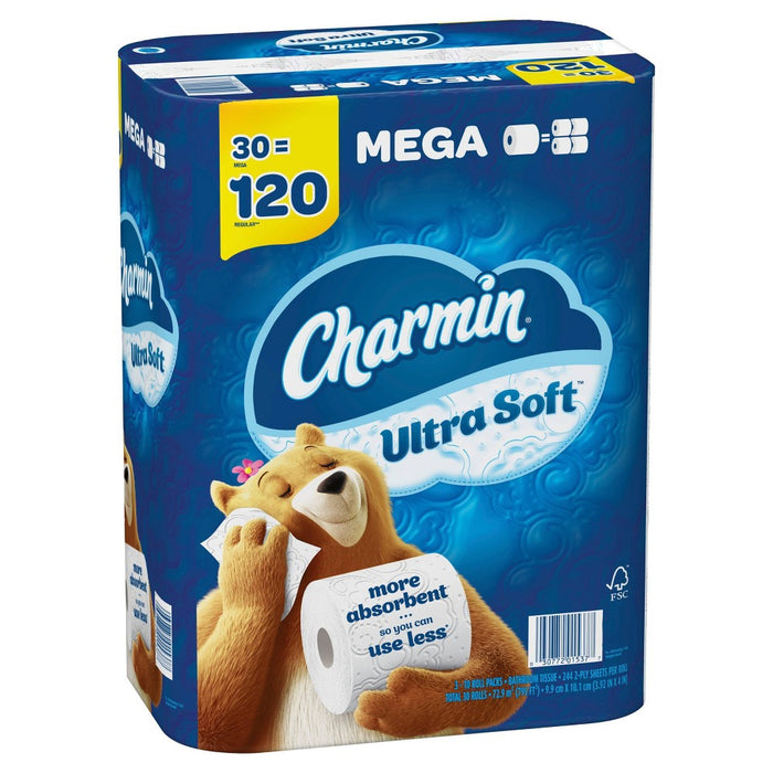 Charmin Ultra Soft Toilet Paper - 30 Mega Rolls