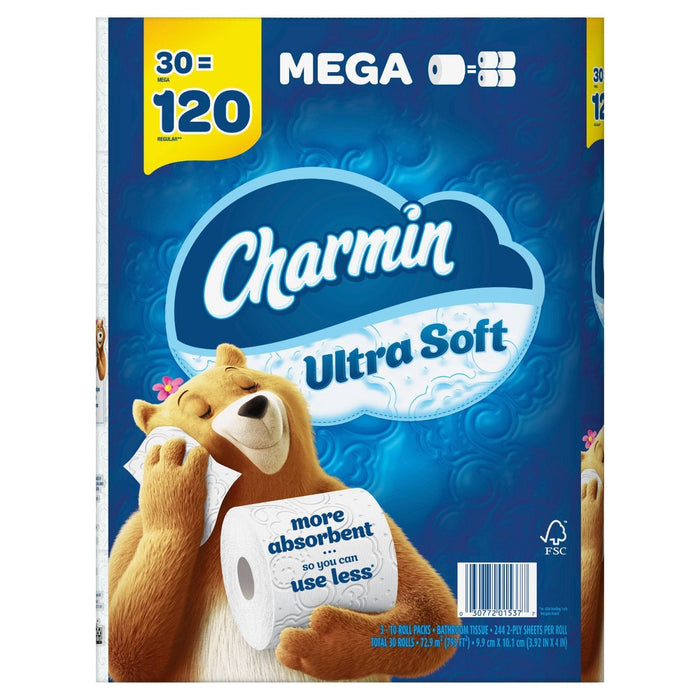 Charmin Ultra Soft Toilet Paper - 30 Mega Rolls